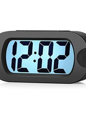 Kids Digital Alarm Clock Large LCD Travel Clock Snooze Night Light Bedroom Clock